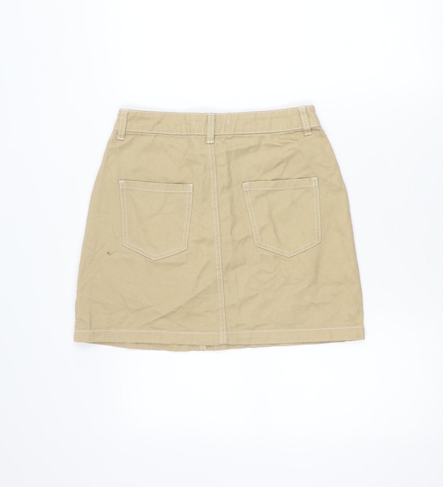 Denim Co. Women’s Beige Cargo Skirt UK 8 Short Cotton Twill