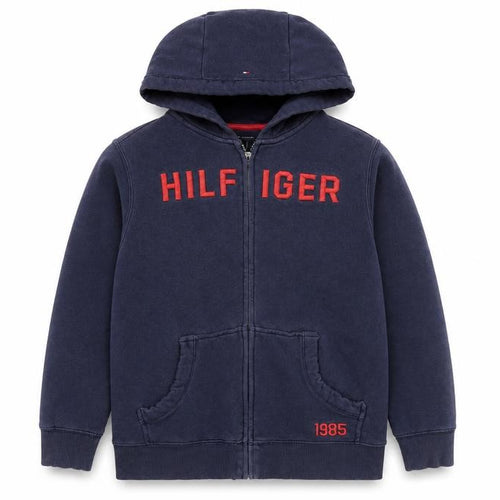 Tommy Hilfiger Boys Blue Zip Hoodie Jacket 12-14 Years Hooded Logo