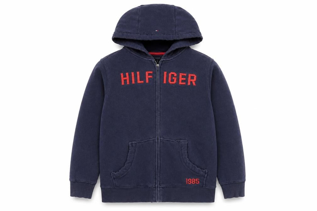 Tommy Hilfiger Boys Blue Zip Hoodie Jacket 12-14 Years Hooded Logo