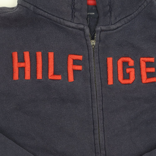 Tommy Hilfiger Boys Blue Zip Hoodie Jacket 12-14 Years Hooded Logo