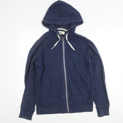 Boden Men’s Blue Cotton Full Zip Hooded Jacket Size S