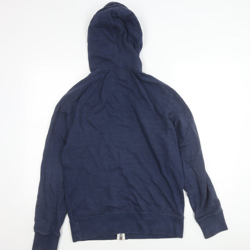 Boden Men’s Blue Cotton Full Zip Hooded Jacket Size S