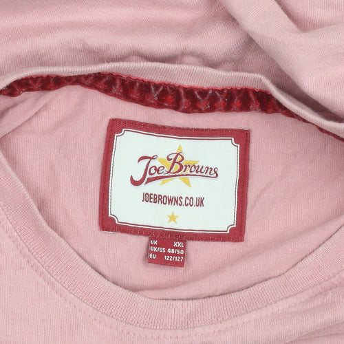 Joe Browns Men's Pink 2XL Music Graphic Cotton T-Shirt