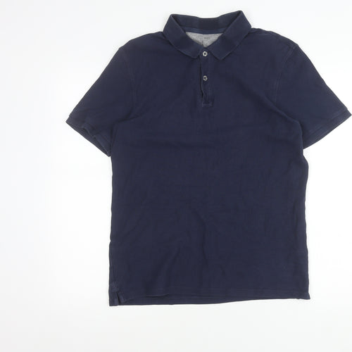 Marks and Spencer Men’s Blue M Polo Shirt Cotton Regular Fit
