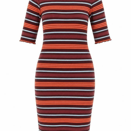 Urban Outfitters Women Multicoloured XS Bodycon Midi Dress High Neck