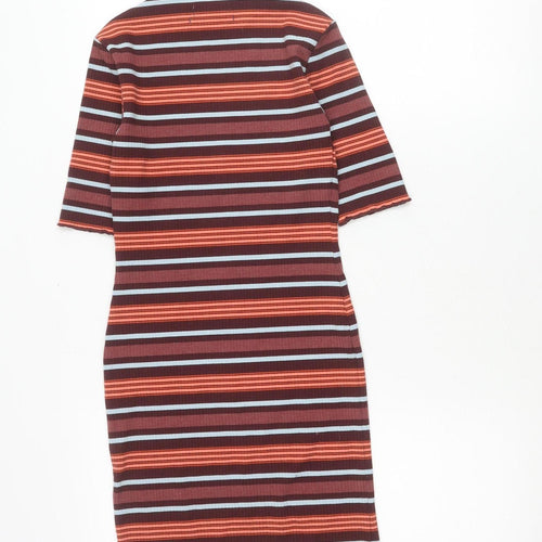 Urban Outfitters Women Multicoloured XS Bodycon Midi Dress High Neck