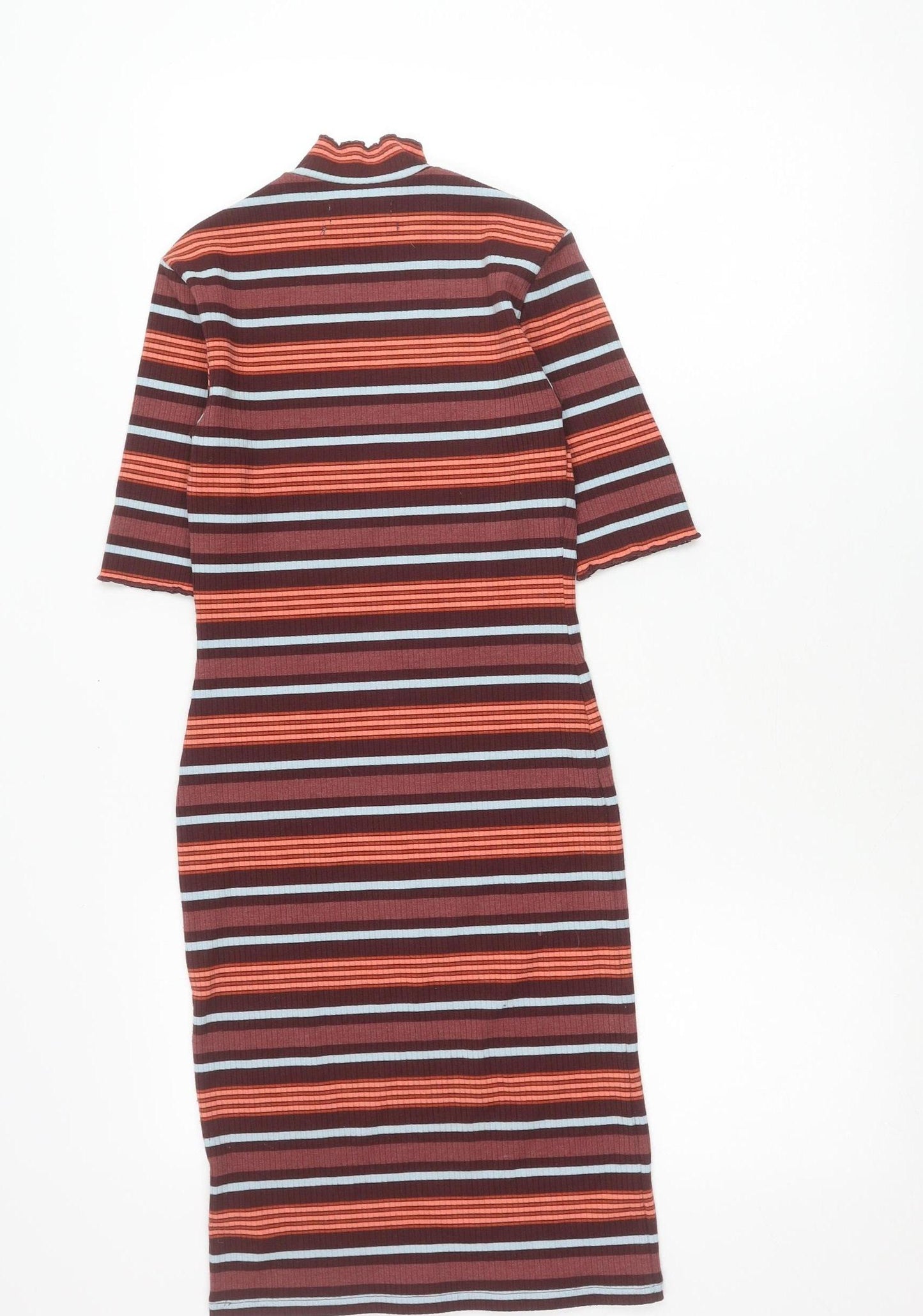 Urban Outfitters Women Multicoloured XS Bodycon Midi Dress High Neck