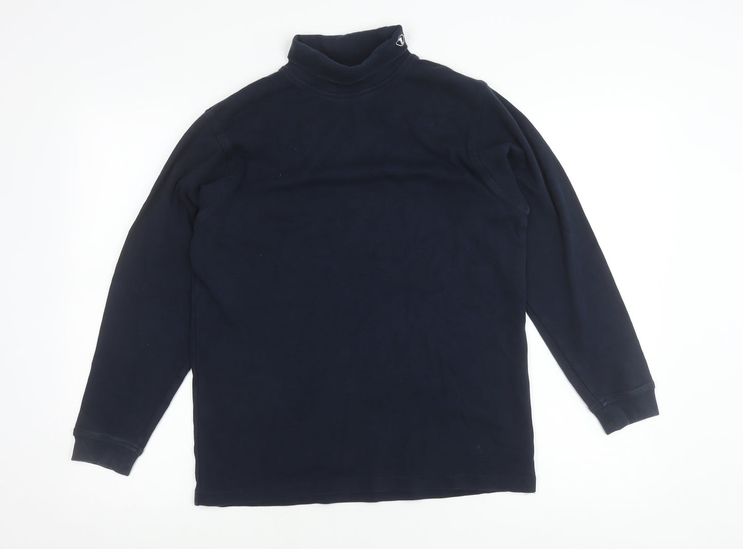 The Golf Co Men’s Blue Long Sleeve Cotton Roll Neck Polo Shirt Size S
