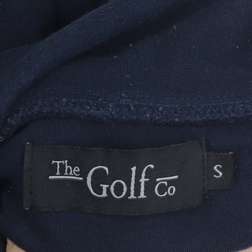 The Golf Co Men’s Blue Long Sleeve Cotton Roll Neck Polo Shirt Size S