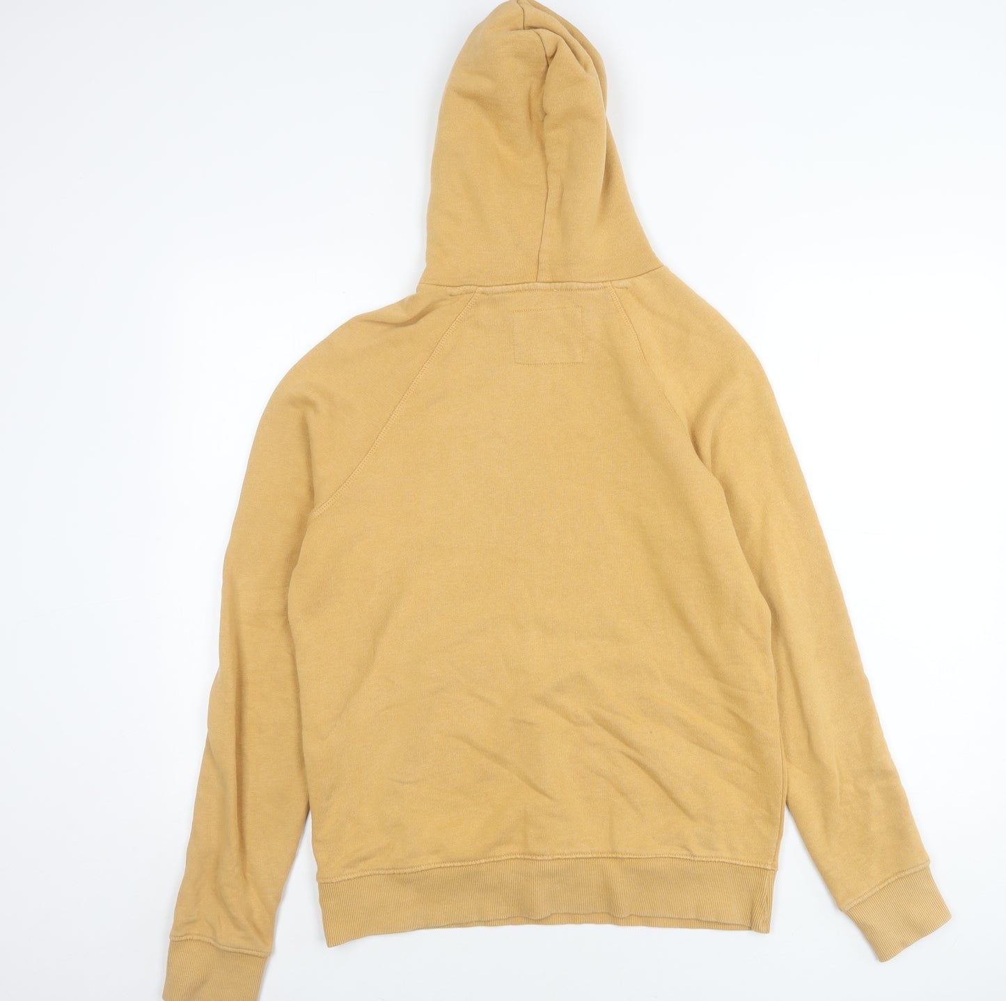 Pull & Bear Men’s Beige Pullover Hoodie S Graphic Print Cotton