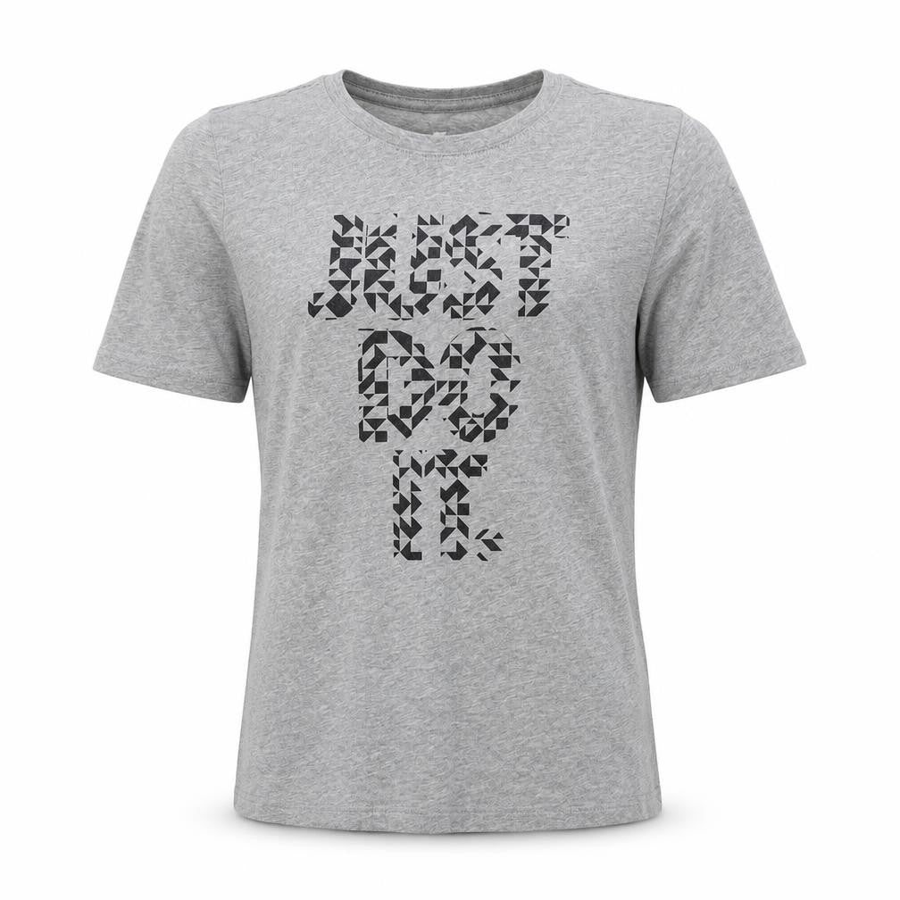 Nike Men's Grey M Athletic Fit Graphic Logo T-Shirt