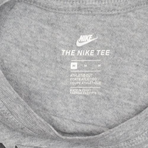 Nike Men's Grey M Athletic Fit Graphic Logo T-Shirt
