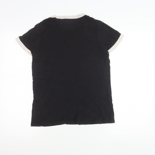 Levi's Women's Black Ringer T-Shirt Size S Cotton Crew Neck