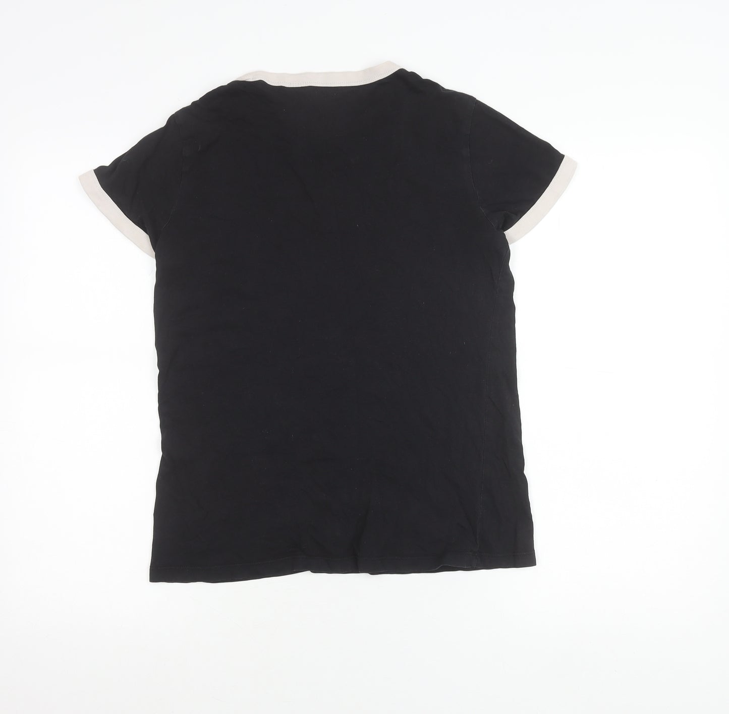 Levi's Women's Black Ringer T-Shirt Size S Cotton Crew Neck