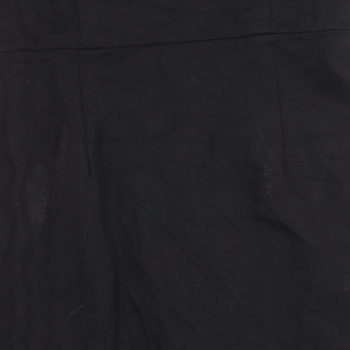 French Connection Women’s Black Sleeveless Sheath Dress S Knee Length