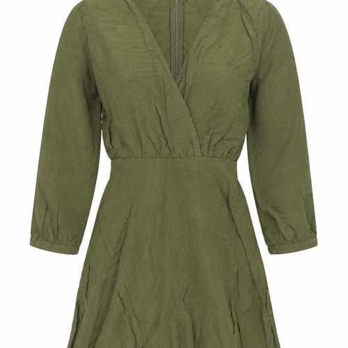 MNG Women’s Green Wrap Blouse Size 10 Long Sleeve Viscose