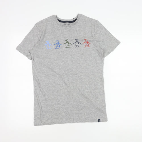 Penguin by Munsingwear Teens Grey Graphic Penguin Logo T-Shirt 12 Slim