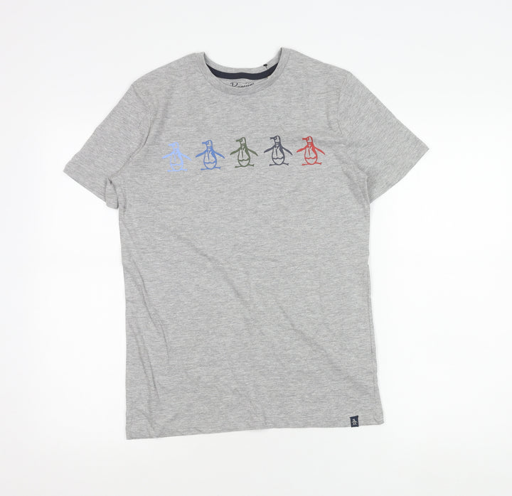 Penguin by Munsingwear Teens Grey Graphic Penguin Logo T-Shirt 12 Slim
