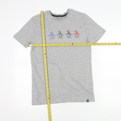 Penguin by Munsingwear Teens Grey Graphic Penguin Logo T-Shirt 12 Slim