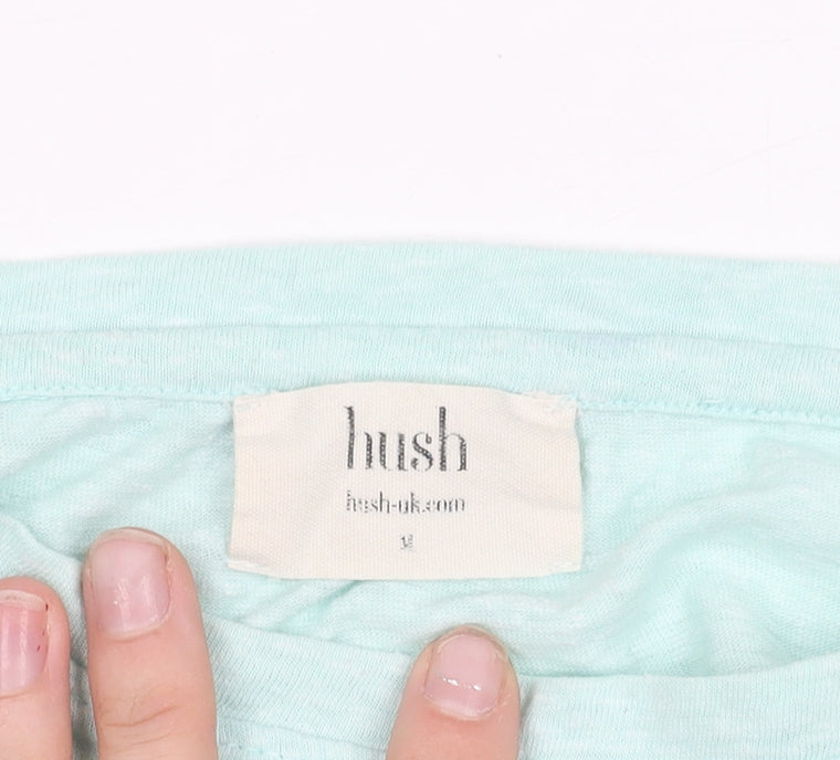 Hush Womens Blue Tank Top Size 12 Star Print Sleeveless Cotton Blend