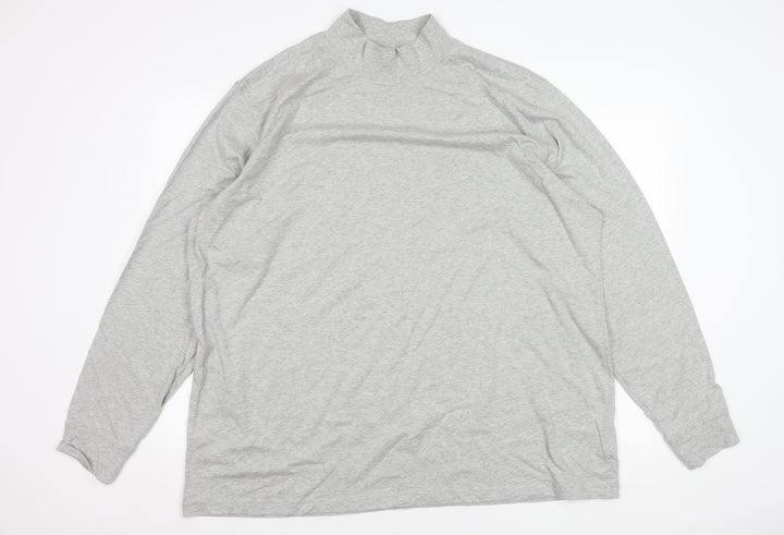 Lands' End Men's Grey 2XL Pullover Sweatshirt Mock Neck Jersey