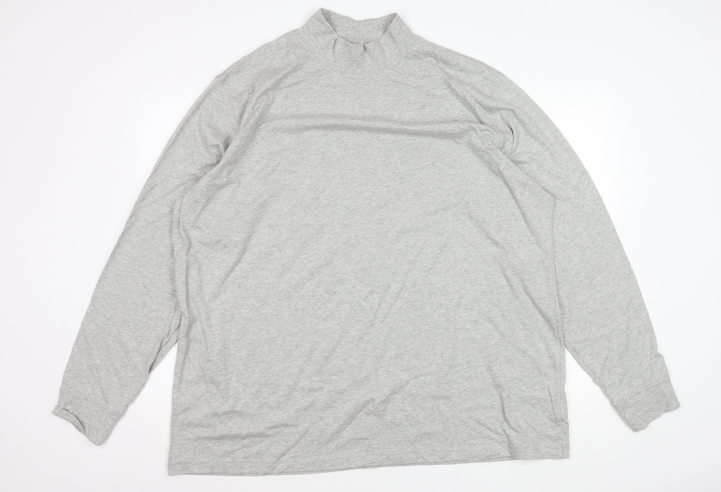 Lands' End Men's Grey 2XL Pullover Sweatshirt Mock Neck Jersey
