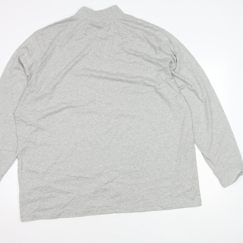 Lands' End Men's Grey 2XL Pullover Sweatshirt Mock Neck Jersey