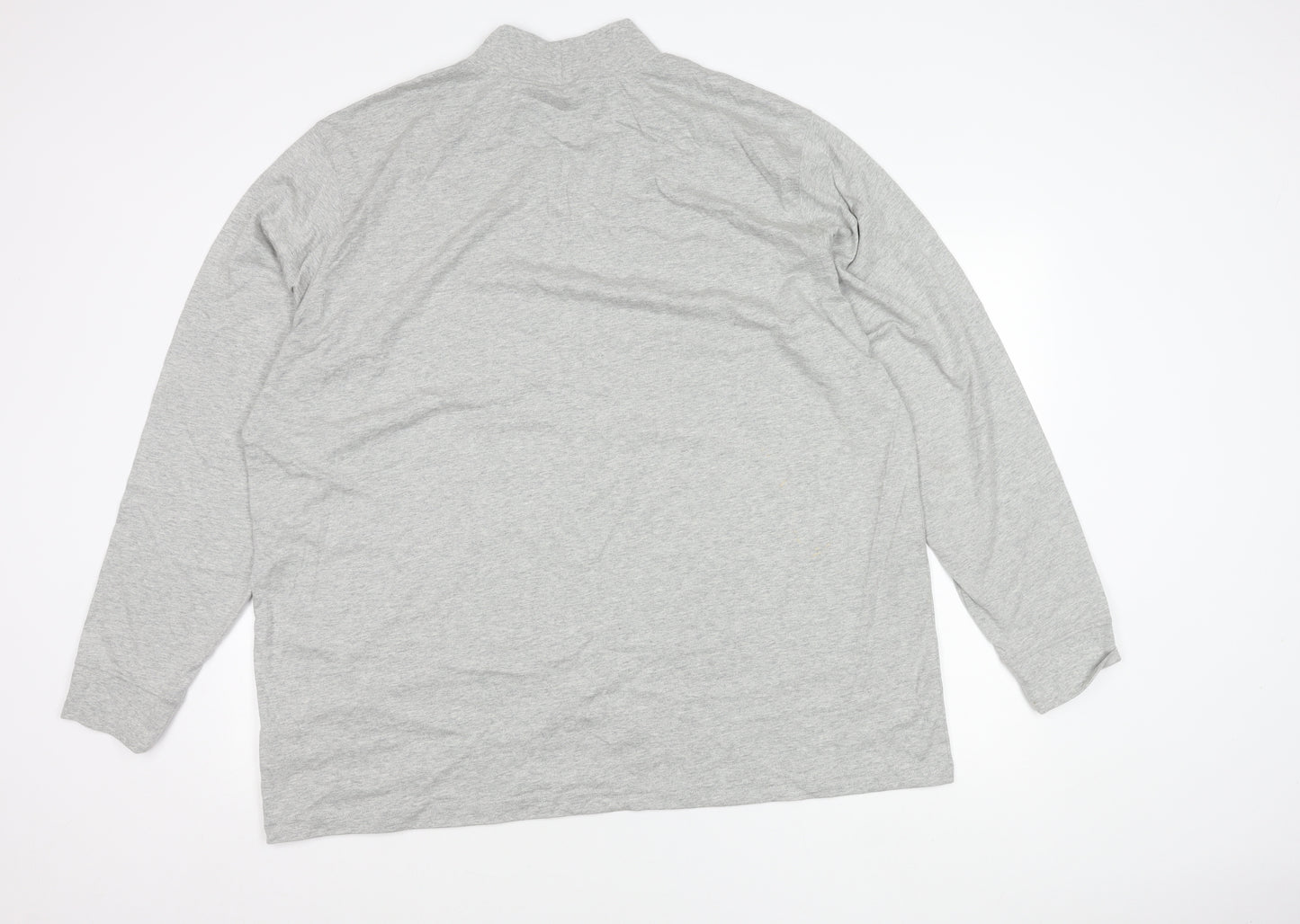 Lands' End Men's Grey 2XL Pullover Sweatshirt Mock Neck Jersey