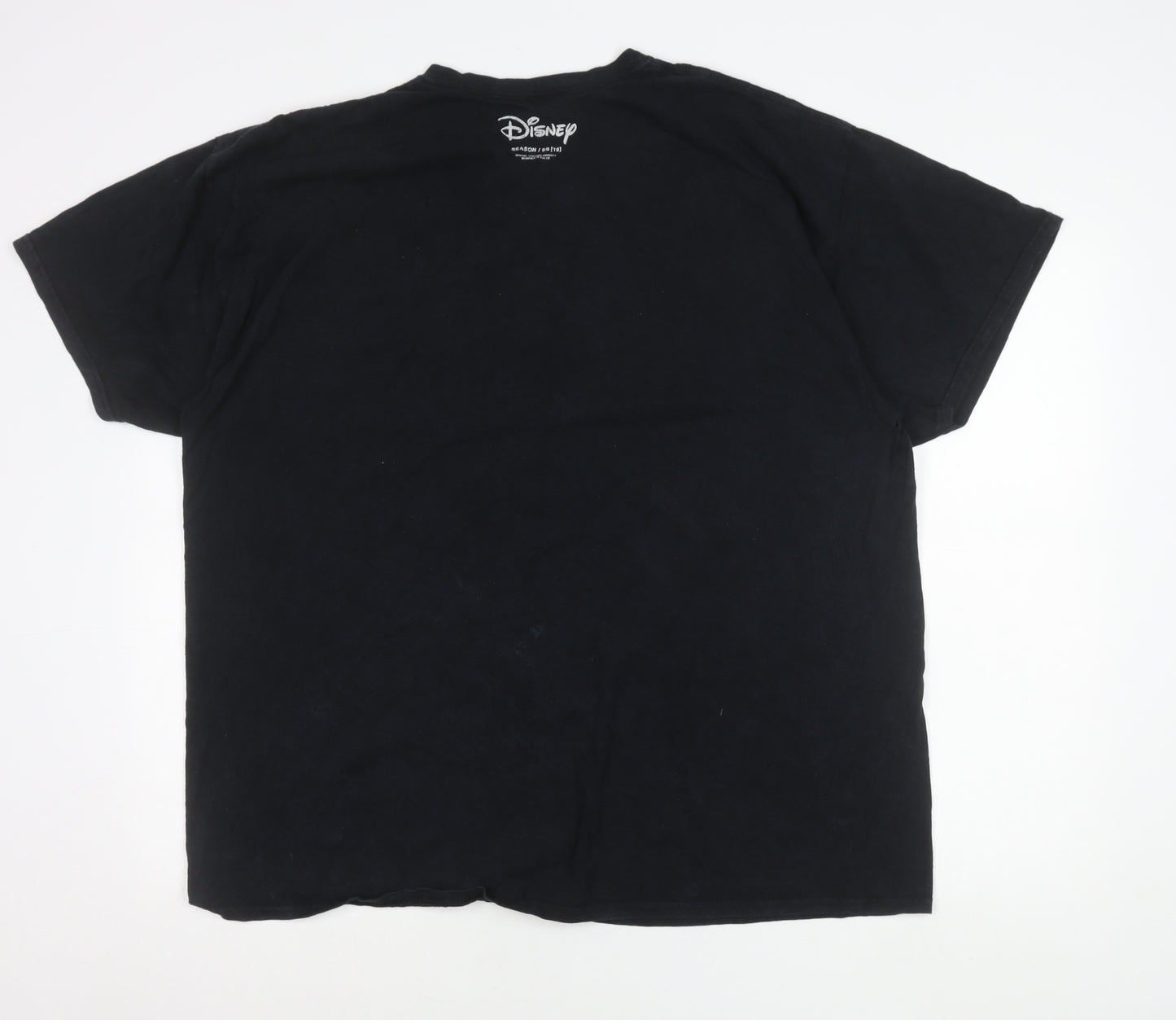 Disney Men’s Black 2XL Glow in Dark Logo Graphic T-Shirt