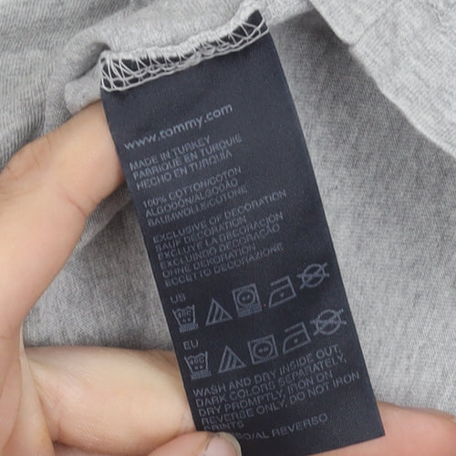 Tommy Hilfiger Men's Grey XL Nautical Logo Short Sleeve T-Shirt