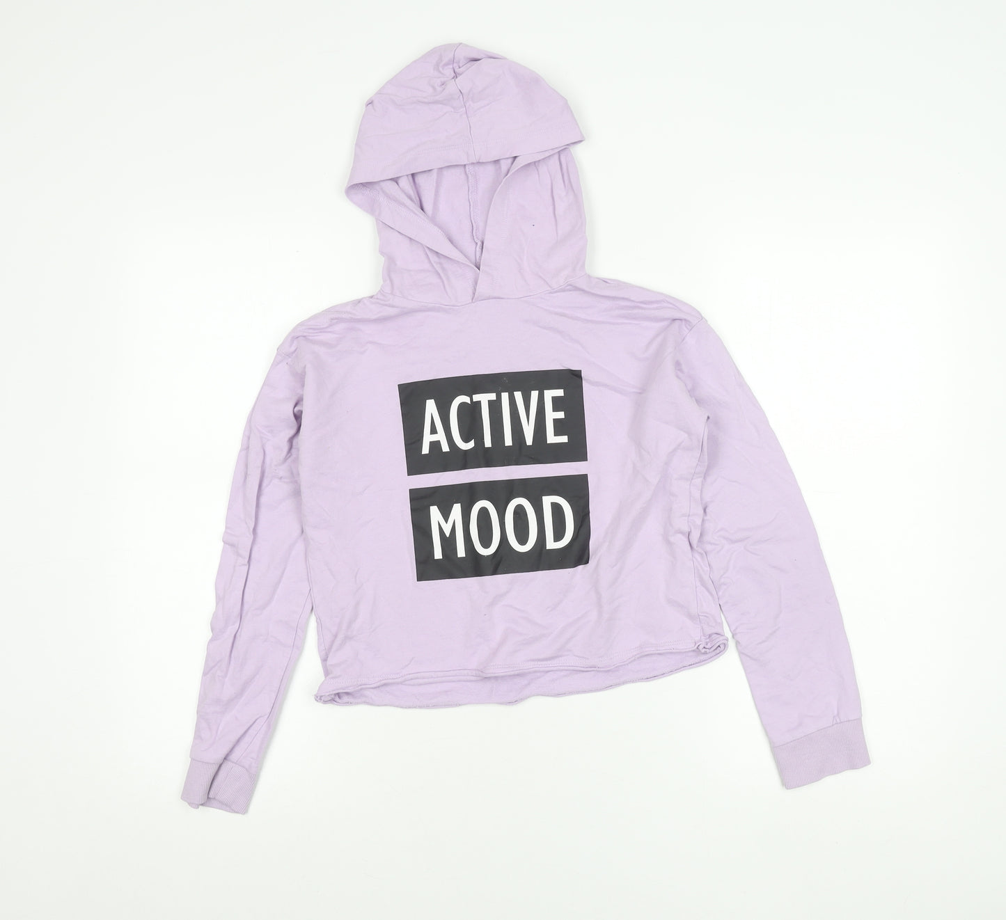 Destination Girls Purple Pullover Hoodie Size 146 Logo Print Casual
