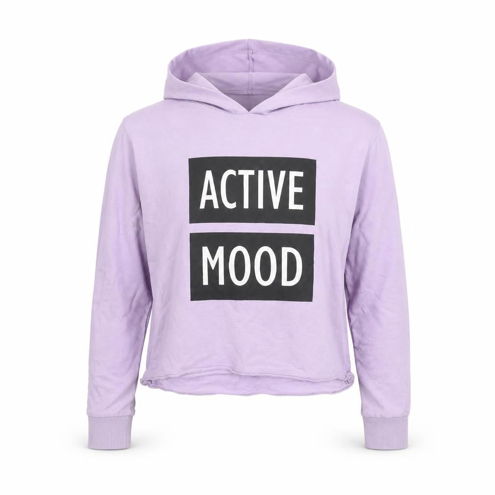 Destination Girls Purple Pullover Hoodie Size 146 Logo Print Casual