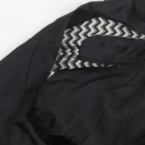 Marks and Spencer Womens Black Size 8 Pencil Skirt Geometric Tweed