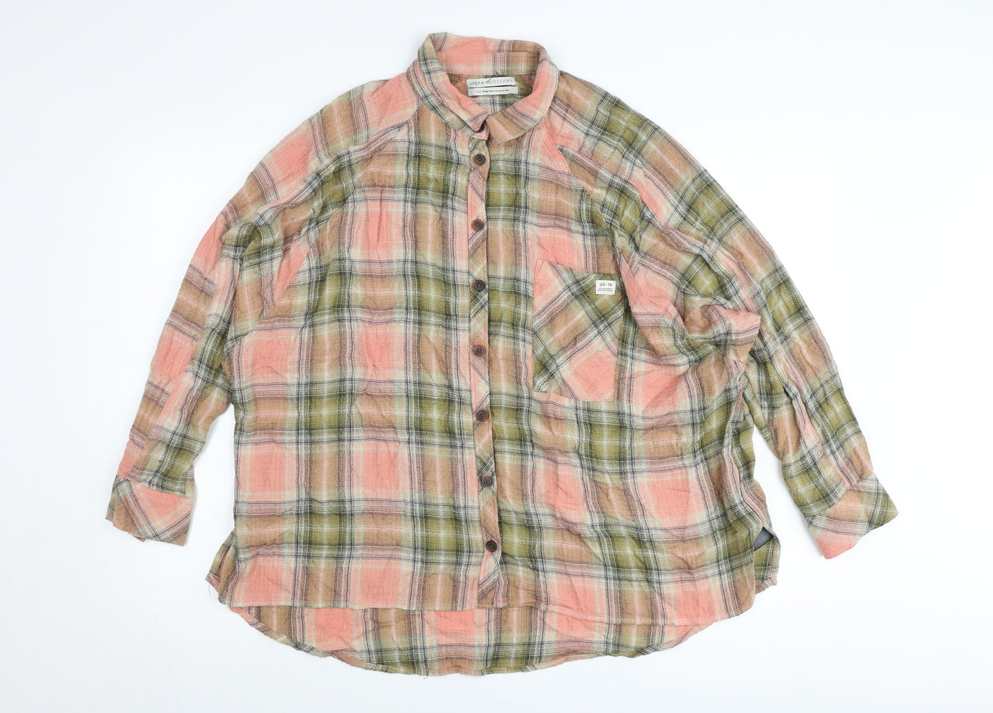 Urban Outfitters Womens Plaid Button Up Shirt Multicoloured Size S