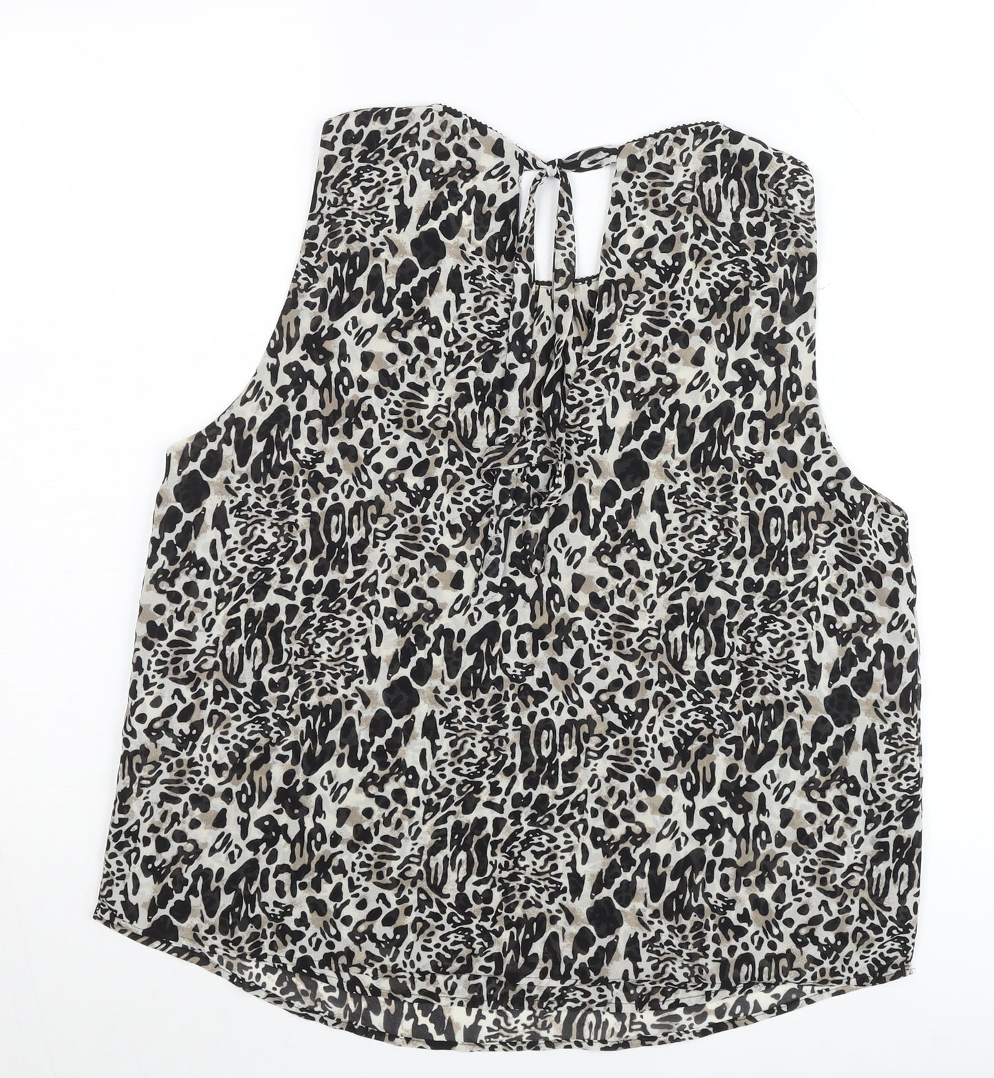 JDY Womens Blouse Top Multicoloured Animal Print Size 12 Sleeveless