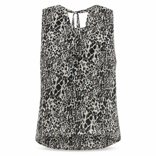 JDY Womens Blouse Top Multicoloured Animal Print Size 12 Sleeveless