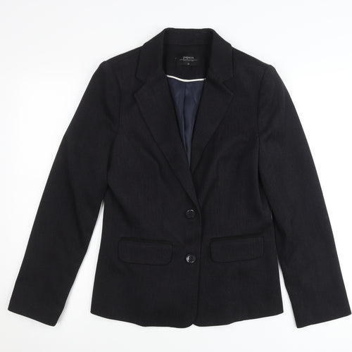 Papaya Women Black Size 10 Tailored Polyester Suit Jacket Blazer