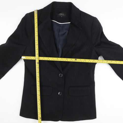 Papaya Women Black Size 10 Tailored Polyester Suit Jacket Blazer
