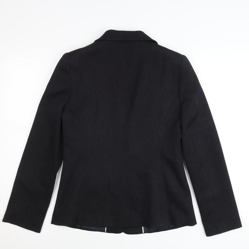 Papaya Women Black Size 10 Tailored Polyester Suit Jacket Blazer