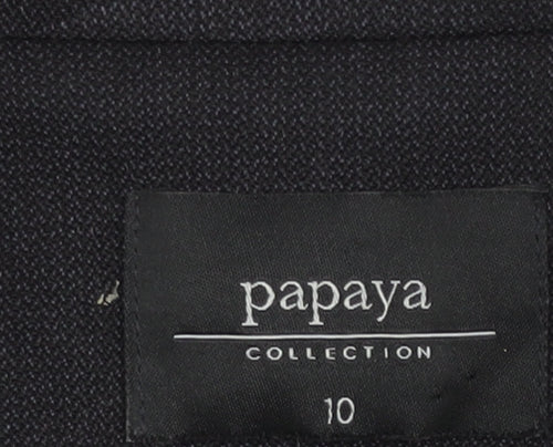 Papaya Women Black Size 10 Tailored Polyester Suit Jacket Blazer