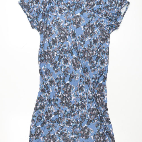 Jigsaw Women’s Blue Floral Shift Dress Size S Short Sleeve