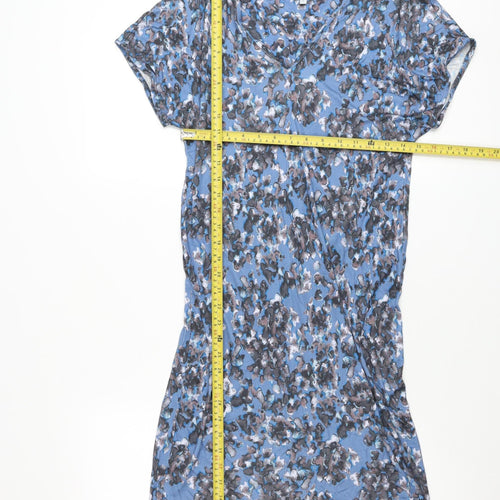 Jigsaw Women’s Blue Floral Shift Dress Size S Short Sleeve