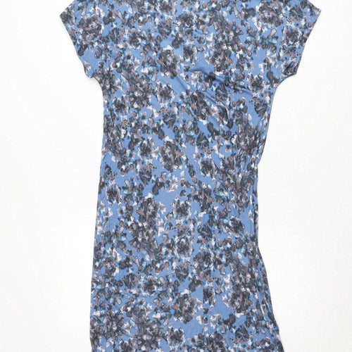 Jigsaw Women’s Blue Floral Shift Dress Size S Short Sleeve