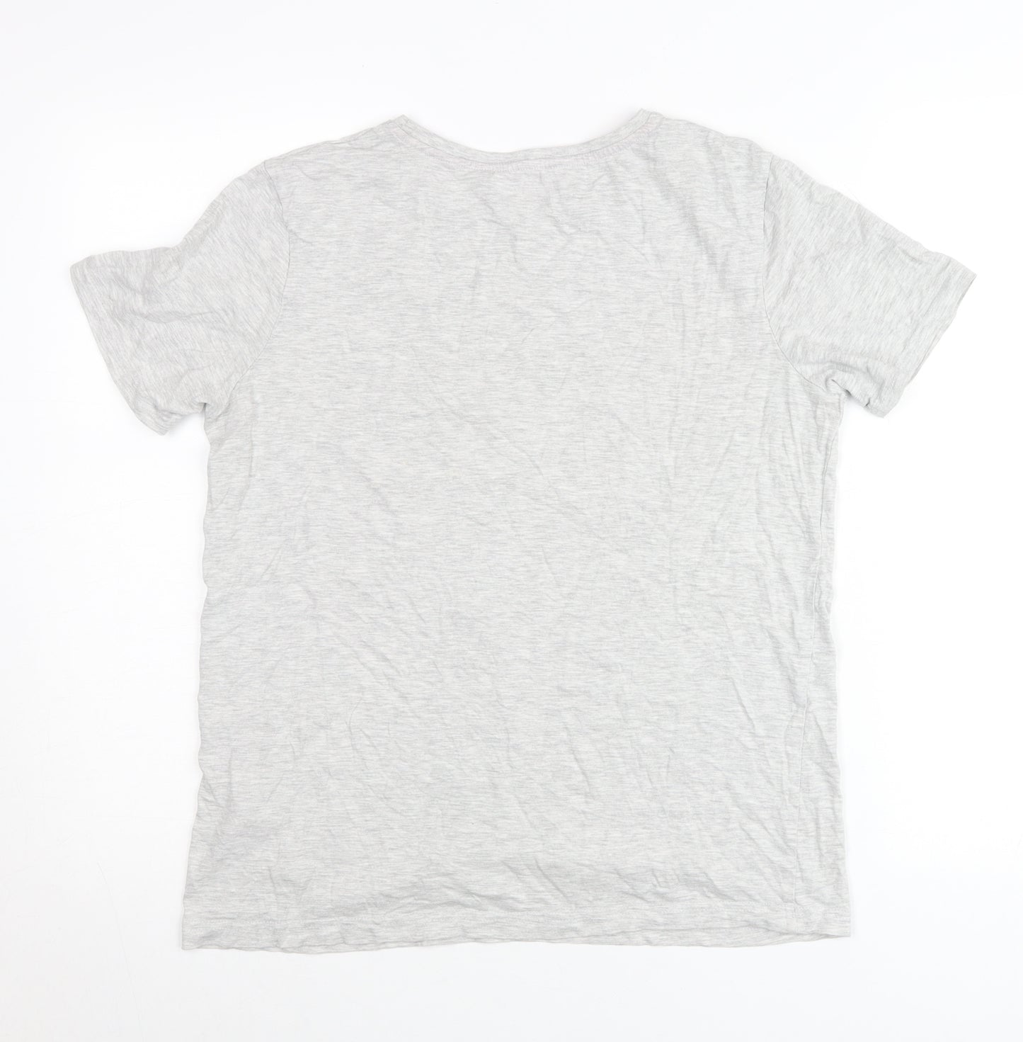 Primark Women’s Grey Panda Yoga Graphic T-Shirt Size 12