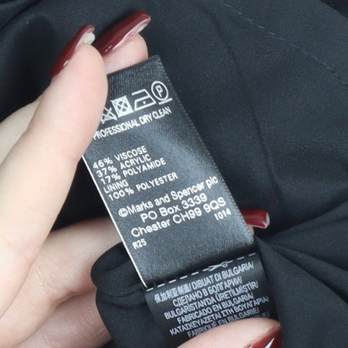 Marks and Spencer Women’s Black Sheath Dress Size 12 V-Neck