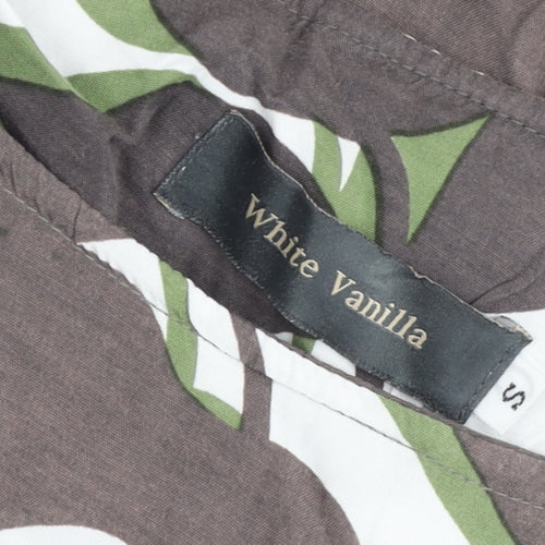 White Vanilla Womens Multicoloured Floral Blouse Size S 3/4 Sleeve Tunic