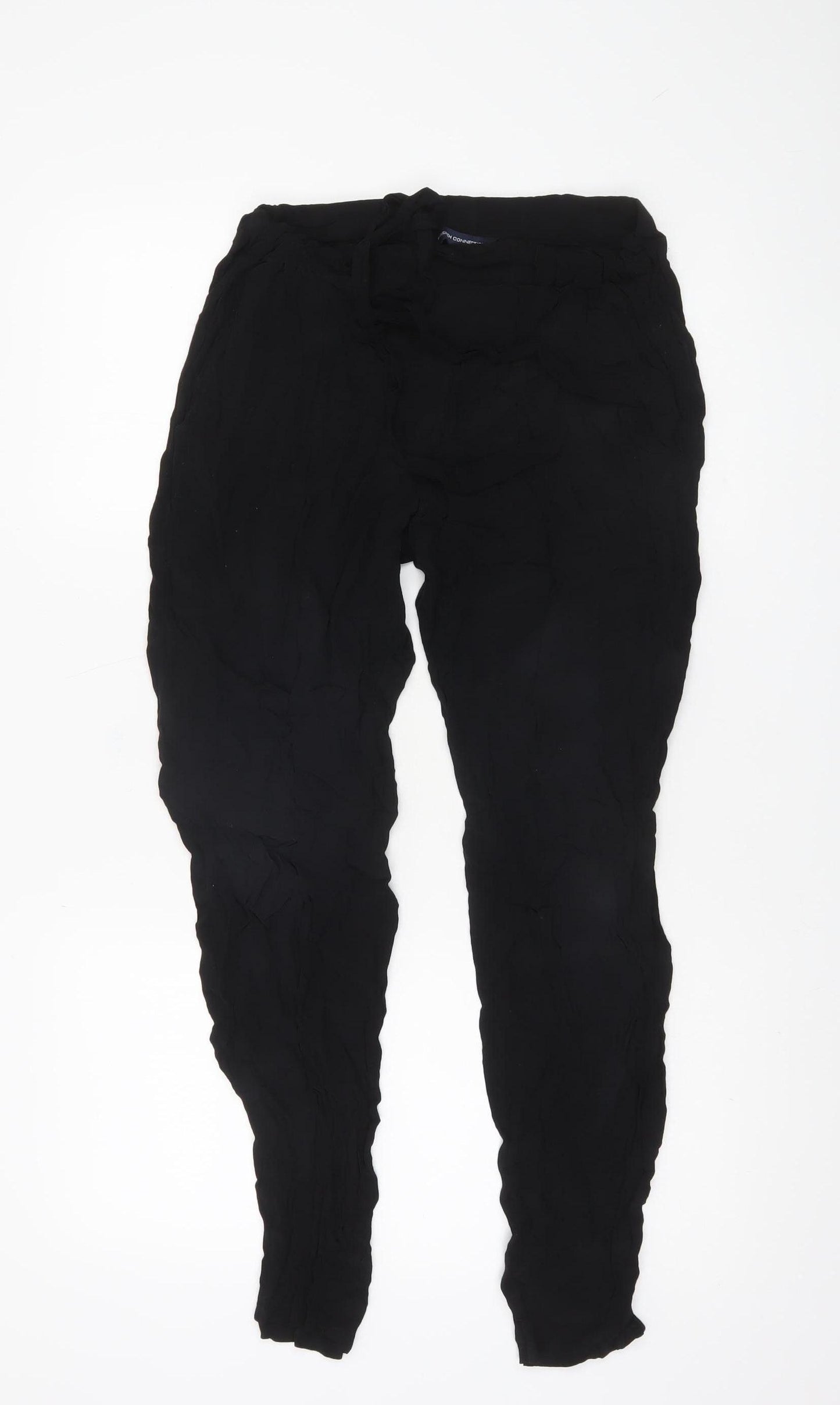 French Connection Women’s Black Viscose Straight Trousers Size 8