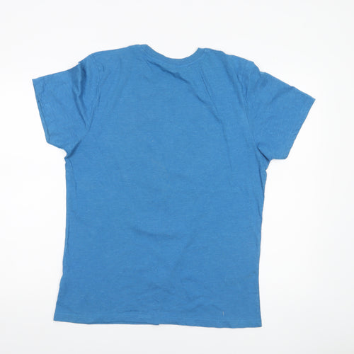 Salvage Men’s Blue Mr. Beard Graphic T-Shirt M Cotton Blend