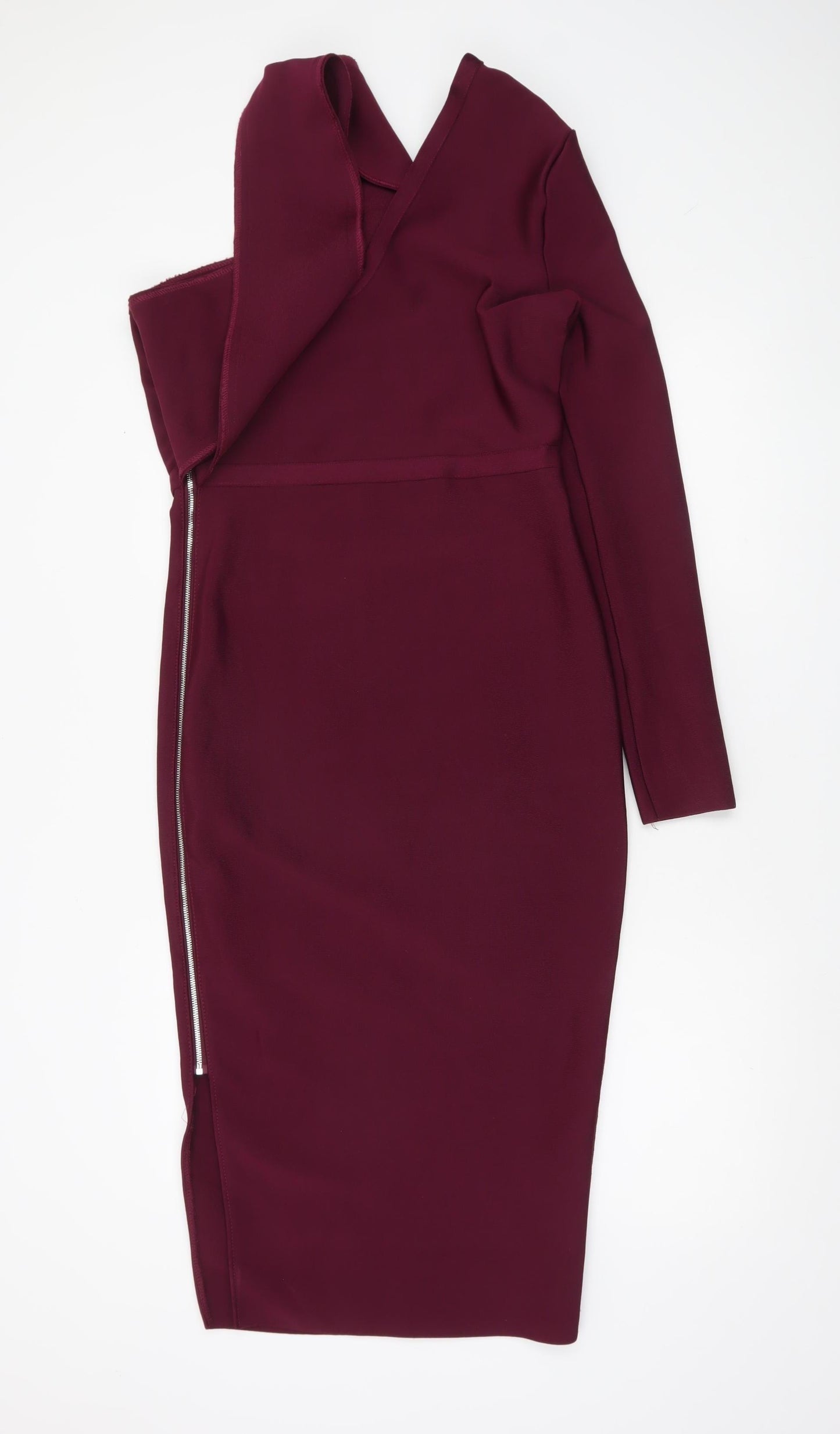 ASOS Women’s Red One Shoulder Bodycon Dress Size 12 Party Cocktail