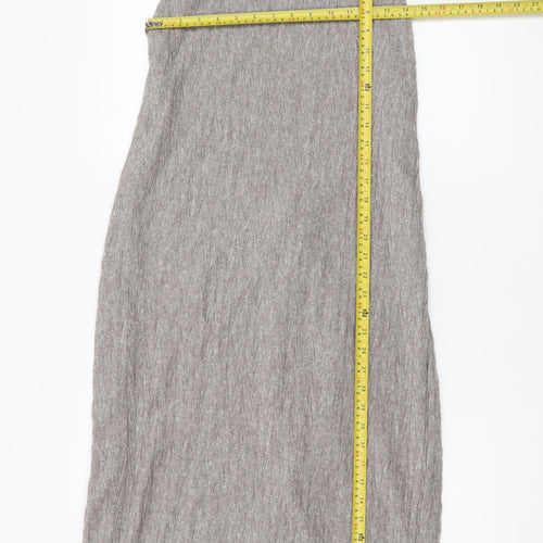 Zara Women’s Grey Knit Roll Neck Sleeveless Shift Dress Size 12